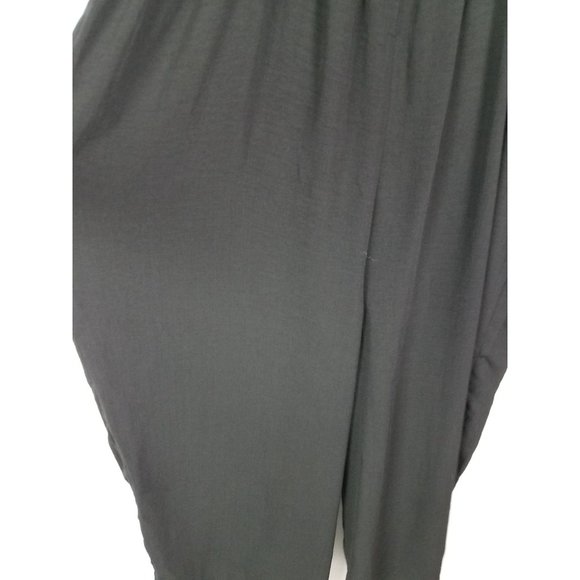 ASOS Design Maternity Women's Sz. 4 Black Adjustable Strap Wide Leg Jumpsuit - Picture 9 of 10